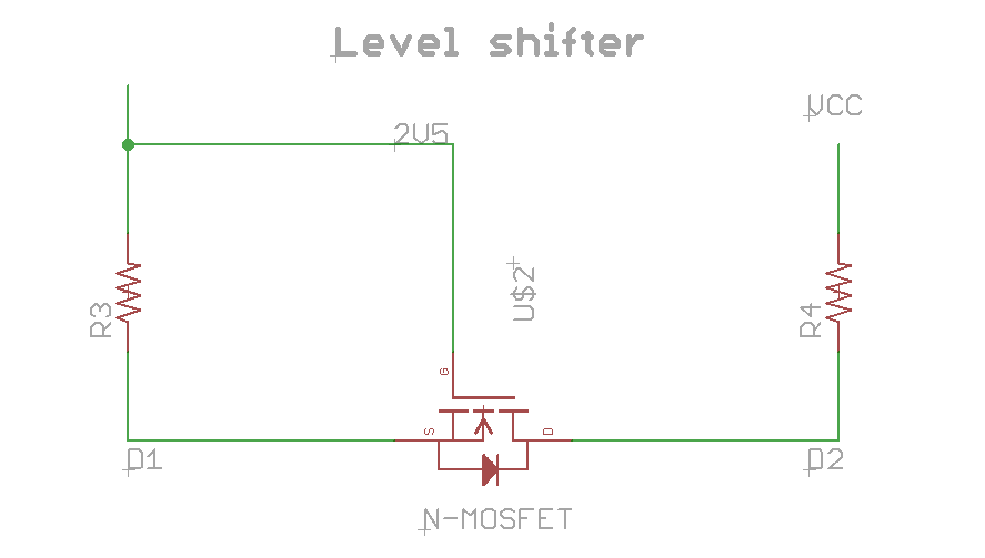 logic level shifter with N MOSFET